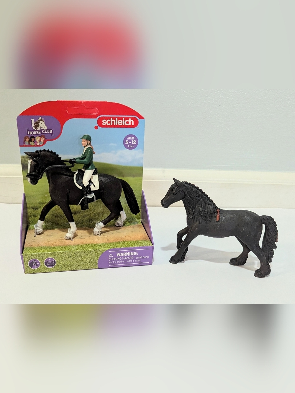 Schleich 42358 Dressage Rider Hanoverian Horse NIB Fresian Mare New